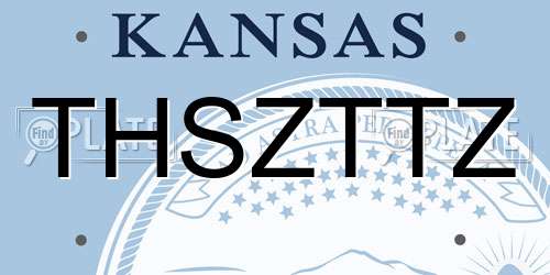 THSZTTZ Kansas License Plate