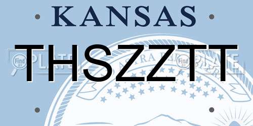 THSZZTT Kansas License Plate