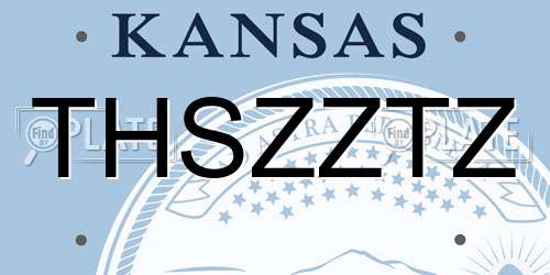 THSZZTZ Kansas License Plate