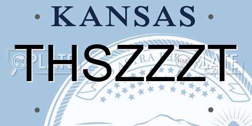 THSZZZT Kansas License Plate
