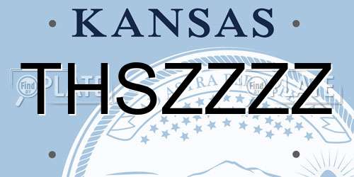 THSZZZZ Kansas License Plate