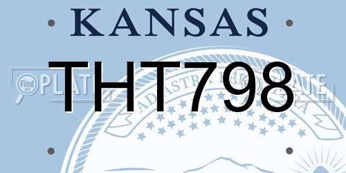THT798 Kansas License Plate