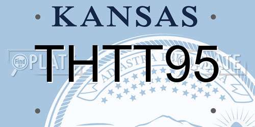 THTT95 Kansas License Plate