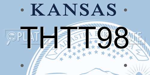 THTT98 Kansas License Plate