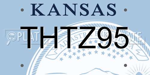THTZ95 Kansas License Plate
