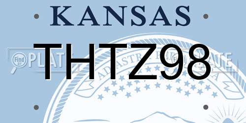 THTZ98 Kansas License Plate