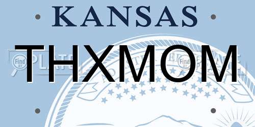 THXMOM Kansas License Plate