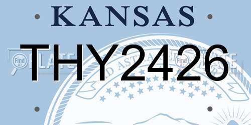 THY2426 Kansas License Plate
