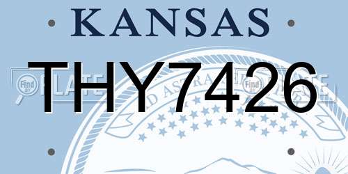 THY7426 Kansas License Plate