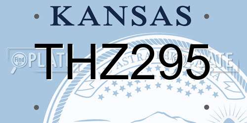 THZ295 Kansas License Plate
