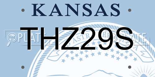 THZ29S Kansas License Plate