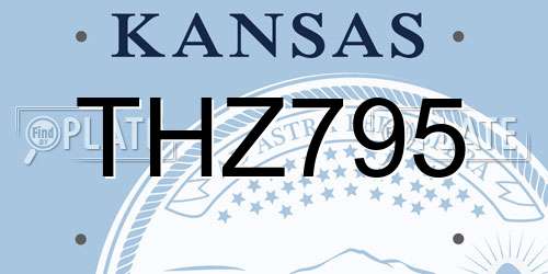 THZ795 Kansas License Plate