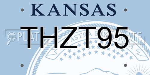 THZT95 Kansas License Plate
