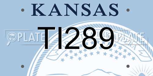 TI289 Kansas License Plate