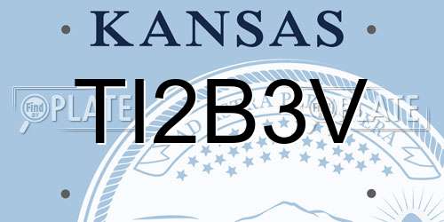 TI2B3V Kansas License Plate