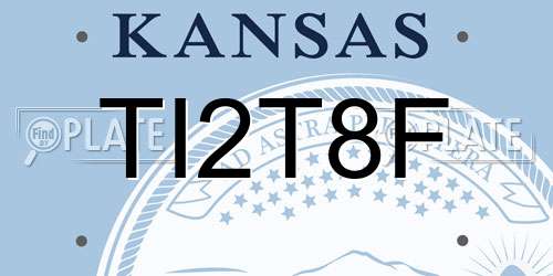 TI2T8F Kansas License Plate