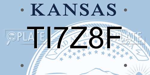 TI7Z8F Kansas License Plate