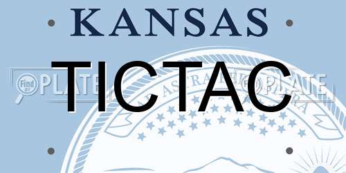 TICTAC Kansas License Plate