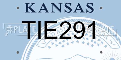 TIE291 Kansas License Plate