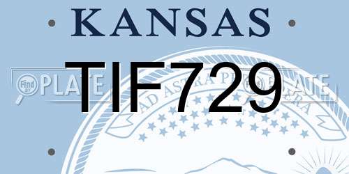 TIF729 Kansas License Plate