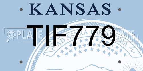 TIF779 Kansas License Plate