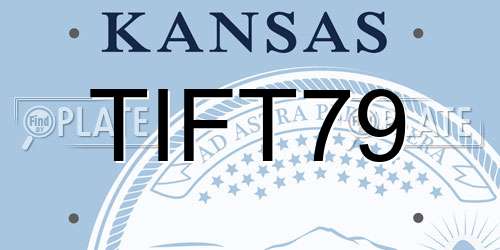 TIFT79 Kansas License Plate