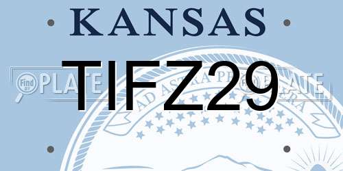 TIFZ29 Kansas License Plate