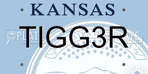 TIGG3R Kansas License Plate