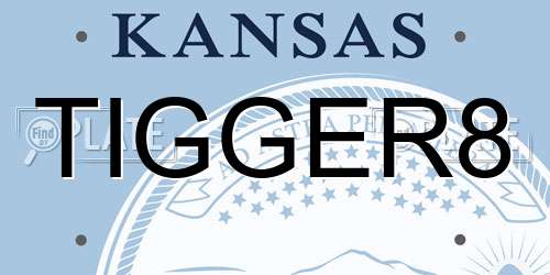 TIGGER8 Kansas License Plate