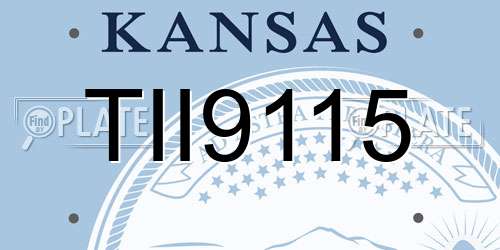 TII9115 Kansas License Plate