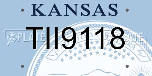 TII9118 Kansas License Plate