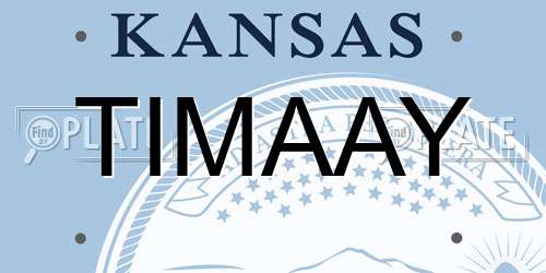 TIMAAY Kansas License Plate