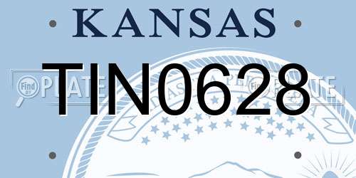 TIN0628 Kansas License Plate