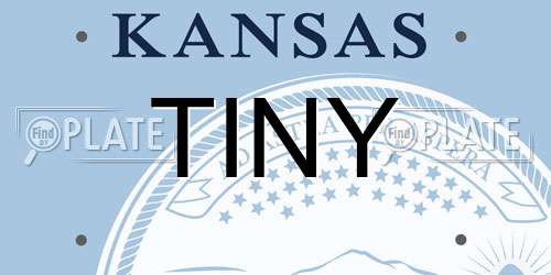 TINY Kansas License Plate