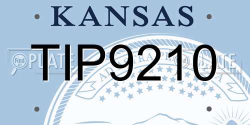 TIP9210 Kansas License Plate