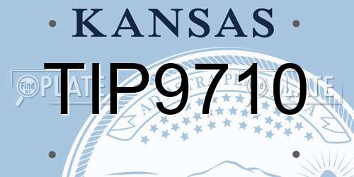 TIP9710 Kansas License Plate