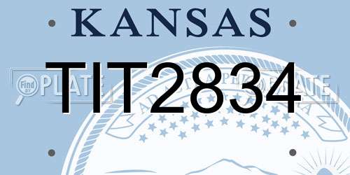 TIT2834 Kansas License Plate