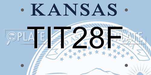 TIT28F Kansas License Plate