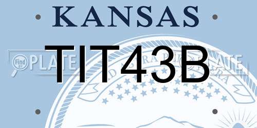 TIT43B Kansas License Plate