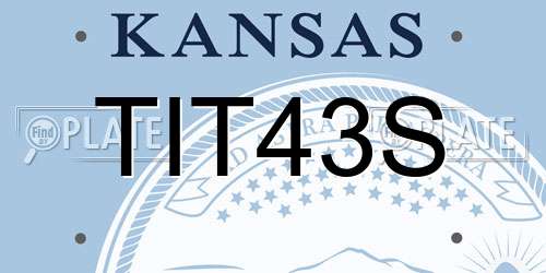 TIT43S Kansas License Plate