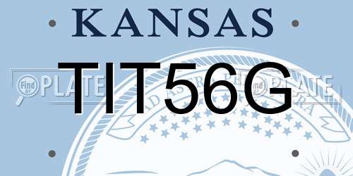 TIT56G Kansas License Plate