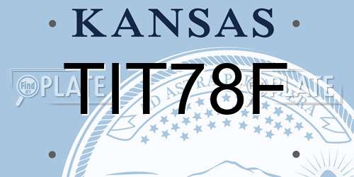 TIT78F Kansas License Plate