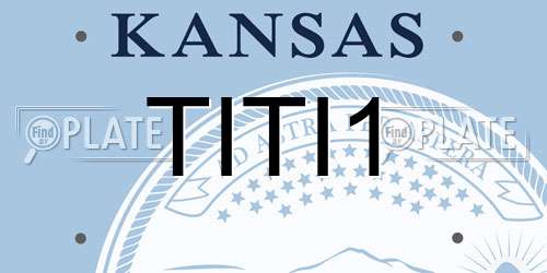 TITI1 Kansas License Plate