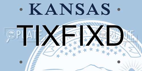 TIXFIXD Kansas License Plate