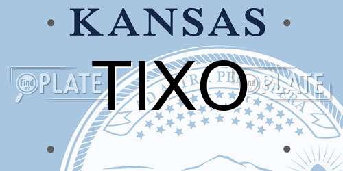 TIXO Kansas License Plate