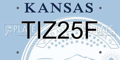 TIZ25F Kansas License Plate