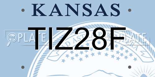 TIZ28F Kansas License Plate
