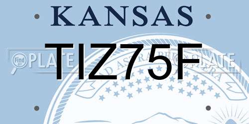 TIZ75F Kansas License Plate