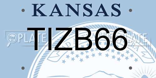 TIZB66 Kansas License Plate