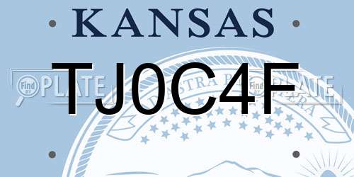 TJ0C4F Kansas License Plate